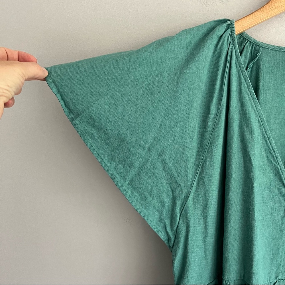 Universal Thread Green Flutter Sleeves Dress With… - image 7